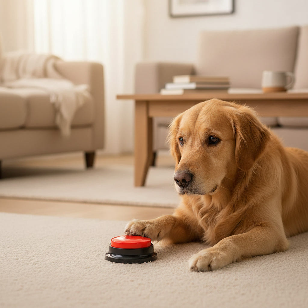 🎤 PawTalk™ – Le coffret de 4 buzzers interactifs pour parler avec votre chien